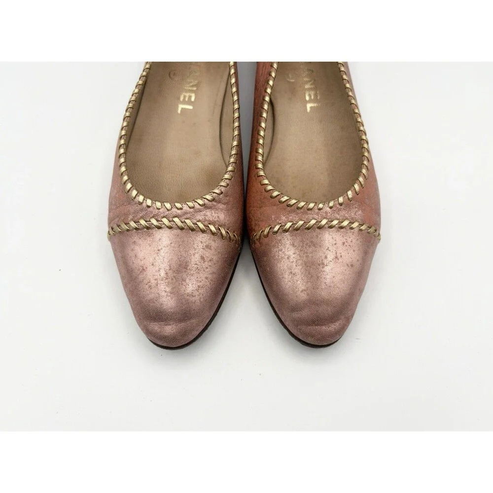 CHANEL pink metallic